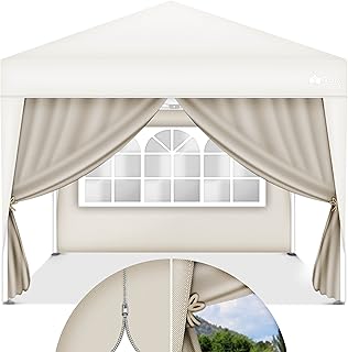 tillvex® 2X Seitenwand für Pavillon 3x3m | Faltpavillon Seitenteile wasserabweisend | Seitenfen…