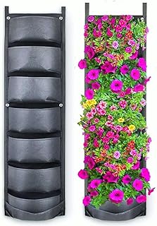 KAHEIGN 7-Taschen Pflanztaschen Hängend Pflanzenwachstumstaschen, Vertikale aufhängbare Pflanzt…