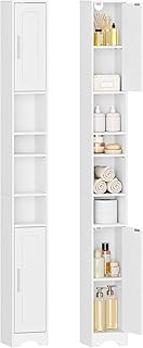 Badezimmerschrank, Badschrank Schmal Hoch, Hochschrank Badezimmer, Badschrank mit Offenen Fach un…