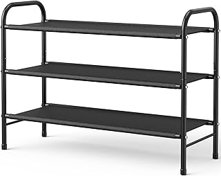 Kitsure Schuhregal Metall – 3-stöckiges, rostbeständiges Schuhregal platzsparend mit tragbaren …