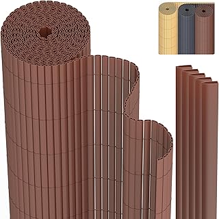 PVC Sichtschutzmatte Sichtschutzzaun 120 x 500 cm Privatsphäre Wetterfest für Garten, Balkon un…