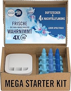 Febreze Programmierbarer Lufterfrischer 3Volution Duftstecker Starter-Kit + 4x Nachfüllflakons A…