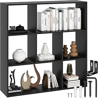 tectake® Bücherregal, Raumteiler, Schrank Regal als Raumteiler im Wohnzimmer, Trennwand Kinderz…