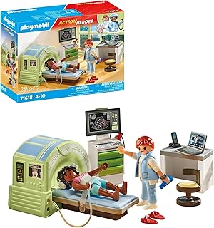 PLAYMOBIL Action Heroes 71618 MRT mit Patient, realistische Untersuchung beim Radiologen, zu übe…