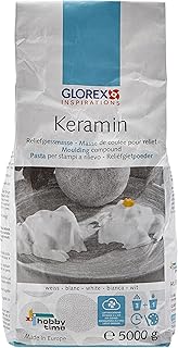 Glorex GmbH GLOREX 6 9500 90 Keramin, Formputz, weiß, 5 kg