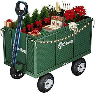 Sekey Bollerwagen Gartenwagen 550KG Belastbar, Transportwagen Transportkarre Gerätewagen mit Pat…