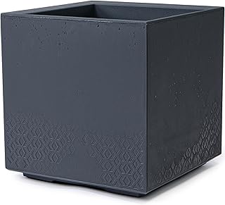 KONZEPT großer Pflanzkübel auf Rollen 40x40x40 cm, für innen und außen, quadratisch, anthrazi…