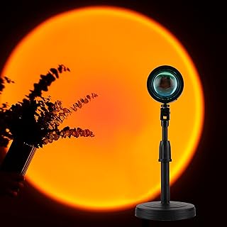 Sunset Lampe (Sonnenuntergang Lampe) Dimmbar mit Höhenverstellung & 180° Drehung – USB-Projek…