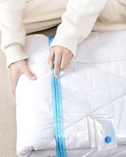 Vakuum-Aufbewahrungsbeutel-Set, transparente PA+PE-Kompressionsbeutel für Kleidung, Bettwäsche,…