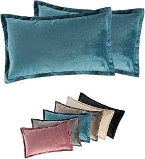 Moon 2er Pack Kissenhüllen, Kissenbezüge, Dekokissen, Zierkissenbezüge, ca. 30×50 cm, in edler…