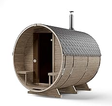 Fasssauna Gartensaunas Garten Outdoor Sauna aus Fichtenholz – Verschiedene Größen (2–6 Pers…