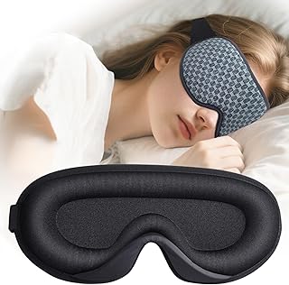 3D Schlafmaske für Seitenschläfer, Augenmaske für Frauen & Herren, 100% Lichtblockierend & Atm…