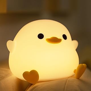 YuanDian Dodo Duck LED Nachtlicht, Veilleuse enfant, Niedliche Silikon-Enten-Lampe für Schlafzim…