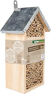 Windhager Insektenhotel Tiny – Nistkasten, Bienenhotel, Bienenhaus – Insektenhaus aus Holz für B…