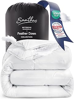 Feder- und Daunendecke 135x200cm – Oeko-Tex zertifizierte Bettdecke aus weichen Federn und Daunen…