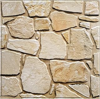 3D Wandpaneele Selbstklebend Steinoptik Braun,10 Stück 30×30 cm, 3D Wandverkleidung Selbstkleben…