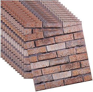 40 Stück 3D Wandpaneele Selbstklebend, 30 × 30 cm Wandverkleidung Selbstklebend aus Kunststoffp…