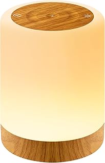 Auxmir Nachtlicht Nachttischlampe Touch Dimmbar mit 256 RGB Farben 5 Modi, 3000mAh Tischlampe Kab…