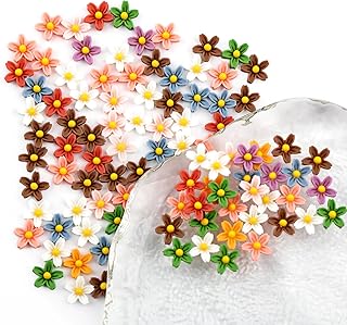 Miniatur Blumen Deko, 100 Stück Resin Mini Figuren, Feengarten Zubehör Basteln, Blumen Kunsthar…