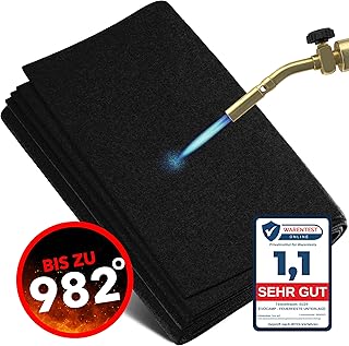 EVOCAMP Feuerfeste Unterlage – Hitzeschutzmatte hitzebeständig bis 982 °C – Lötmatte als feuer…