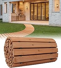 VEVOR Rollweg Gartenweg 253×43 cm, Ausrollbarer Holzweg, Gehweg aus Zedernholz mit Drahtseilverbi…
