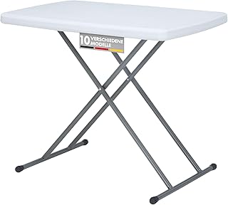 Floordirekt- Gartentisch Klappbar Kunststoff 75,5×49 cm – Buffettisch mit Tragegriff – Klapptisch…