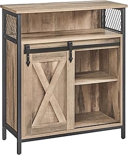 VASAGLE Sideboard, Küchenschrank, Aufbewahrungsschrank, mit Schiebetür, 30 x 70 x 80 cm, verste…