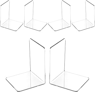 VMUTGA 6PCS Klarer Buchstützen, Buchständer aus Acryl, Buchstütze für Büro Schule Bibliothek…
