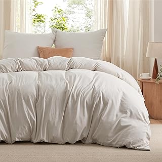 BEDSURE Bettwäsche 200×200 3teilig Bettbezug – Weiche Baumwollähnlich Bettwäsche-Set 200 x 200…