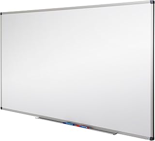 MOB Magnetisches Whiteboard 90x60cm mit Alurahmen und abnehmbare Stiftablage für Büro, Heim und…