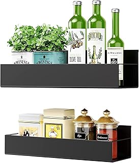 Magnetische Ablage für Kühlschrank, 2 Stück Gewürzregal Magnetische, Kühlschrank Gewürzrega…