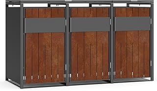 ESTEXO Mülltonnenbox Mülltonnenverkleidung bis 240 L Behälter und Unterstand für Mülltonnen …