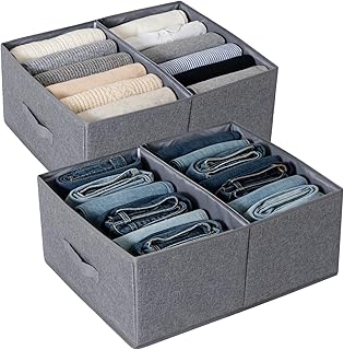 Kleiderschrank Organizer Geeignet für Pullover, Badetücher,Aufbewahrung-2er Boxen Set große Au…