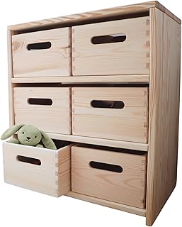 Spielzeugregal Kinderzimmer aus Holz – FSC®-zertifiziertes Aufbewahrungsregal für Spielzeug, …