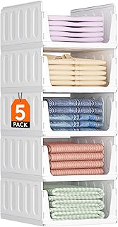 Lifewit Stapelbar Kleiderschrank Organizer, Ausziehbar Schrank, Stapelbar Aufbewahrungsbox für B…