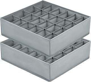 DIMJ Unterwäsche Socken Organizer – 2er Set, 48 Fächer (2×24) Schrank Schubladen Organizer, Fal…