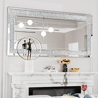 Artloge Wandspiegel Kristall Spiegel 120×60 cm: Großer Kristallspiegel Rechteckiger, Wohnzimmer…