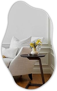 Muzilife Asymmetrischer Rahmenloser Spiegel zum Aufhängen, Unregelmäßiger Großer Wandspiegel …