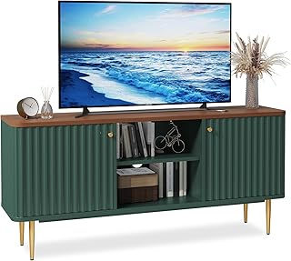 TV-Schrank-Fernsehschrank Holz Fernsehtisch mit 2 Türen Lowboard für Fernseher TV-Regal für Wo…