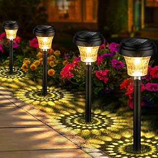 Solarlampen für Außen Garten 8 Stück, Solarleuchten Garten mit Warmes Licht & 7 RGB Farbwechse…