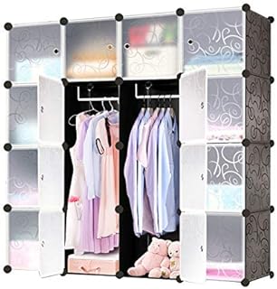 AufuN DIY Kleiderschrank Regalsystem Schuhregal, modularer Kombischrank, platzsparendes Steckrega…