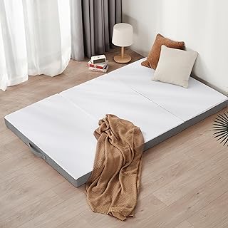 Z-hom Klappmatratze, Gästematratze, 3-teilige Faltmatratze, 140×195×10 cm Dicke Schaumstoffmat…