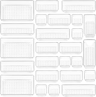 Vtopmart 25 Stücke Schubladen Organizer mit 4 Größen, Make up Ordnungssystem, Schminktisch Org…