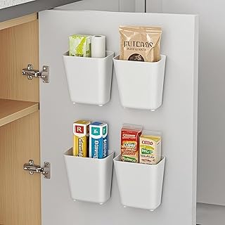 Küchenschranktür Aufbewahrungsbox, 4 Stück Selbstklebende Wandmontierte Aufbewahrungsbox Küch…