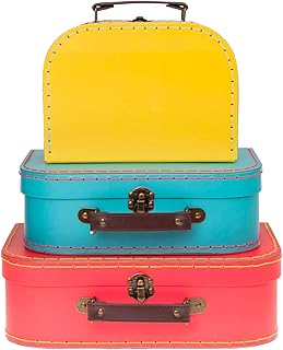 Jewelkeeper – Pappkoffer, Satz von 3 – Storage Geschenkboxen für Geburtstag, Hochzeit, Kinderzim…