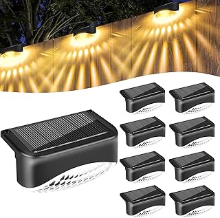 Solarlampen für Außen Garten,8 Stück IP65 Wasserdichte Solarleuchten Garten Deko,Zaunbeleuchtu…