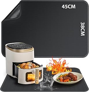 Hitzebeständige Unterlage, 38x45cm Hitzeschutzmatte, Glasfasersilikon-Feuerschutzmatte für Küc…