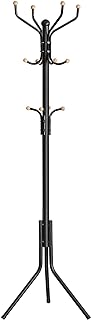 SONGMICS Garderobenständer aus Metall, stabiler Kleiderständer, Garderobe, für Kleidung, Tasch…