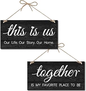 CREATCABIN Holzschild This is Us Together is My Favorite Place to Be Schild Unser Leben Unsere Ge…