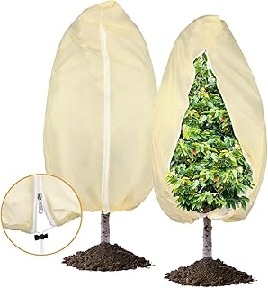 Ewzayol Winterschutz für Pflanzen,Atmungsaktiv 85 g/m² Winterschutz Kübelpflanzensack Frostsch…